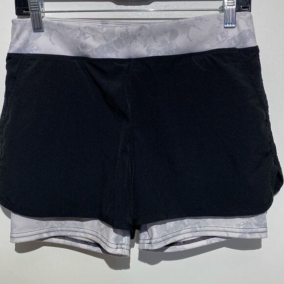 BSP Women's Black 2 in 1 Stretch Athletic Running Shorts Size Large - Picture 1 of 8